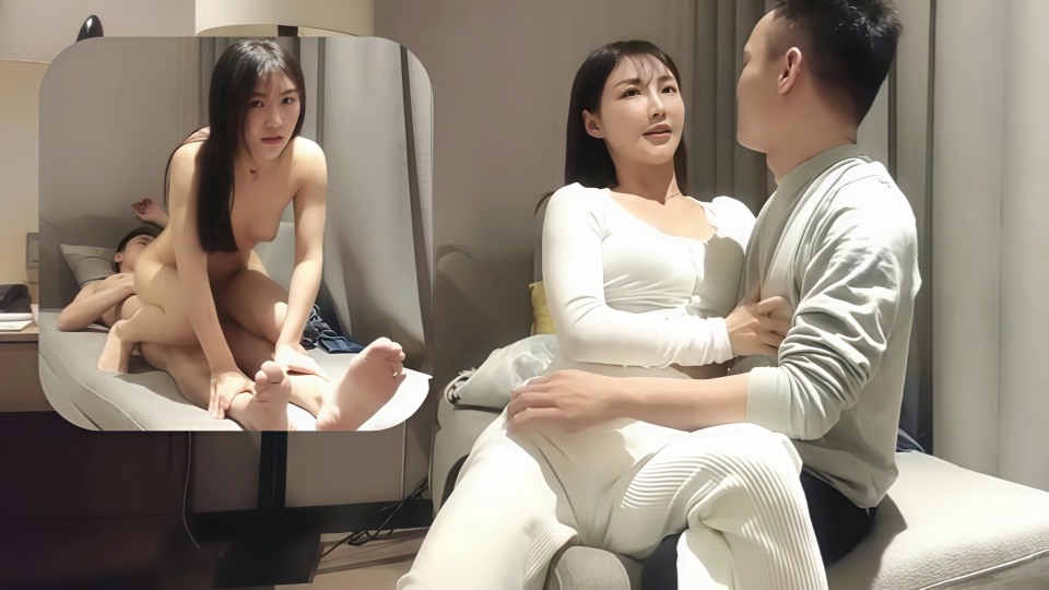 步宾探花高颜值格子衣眼镜妹，沙发上位骑坐正对镜头超带感